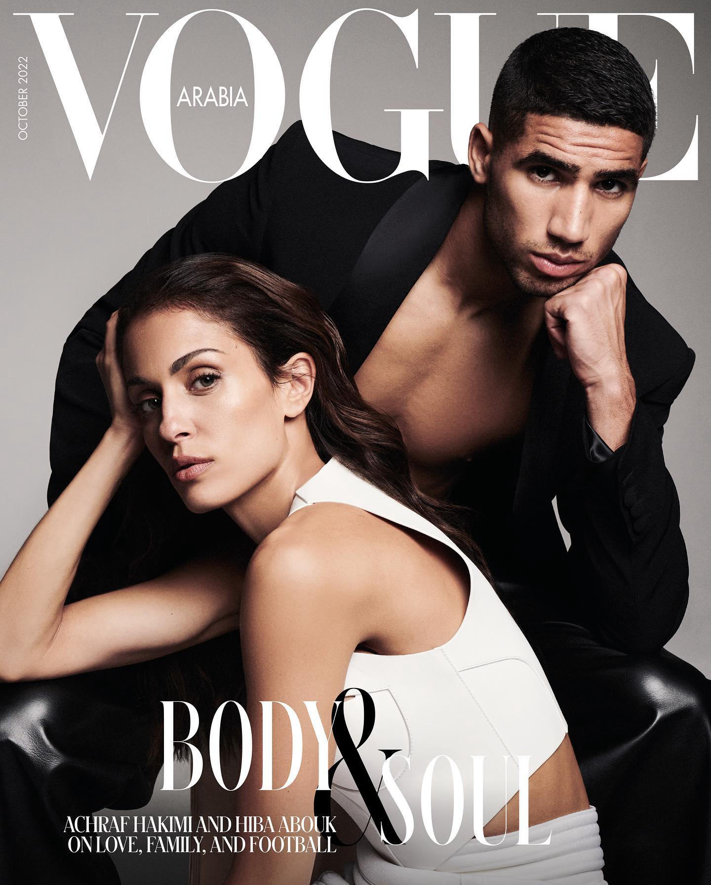 image  1 Balmain - POWER COUPLE#achrafhakimi and #hiba_abouk_ offer a lesson in style for the cover of #vogue