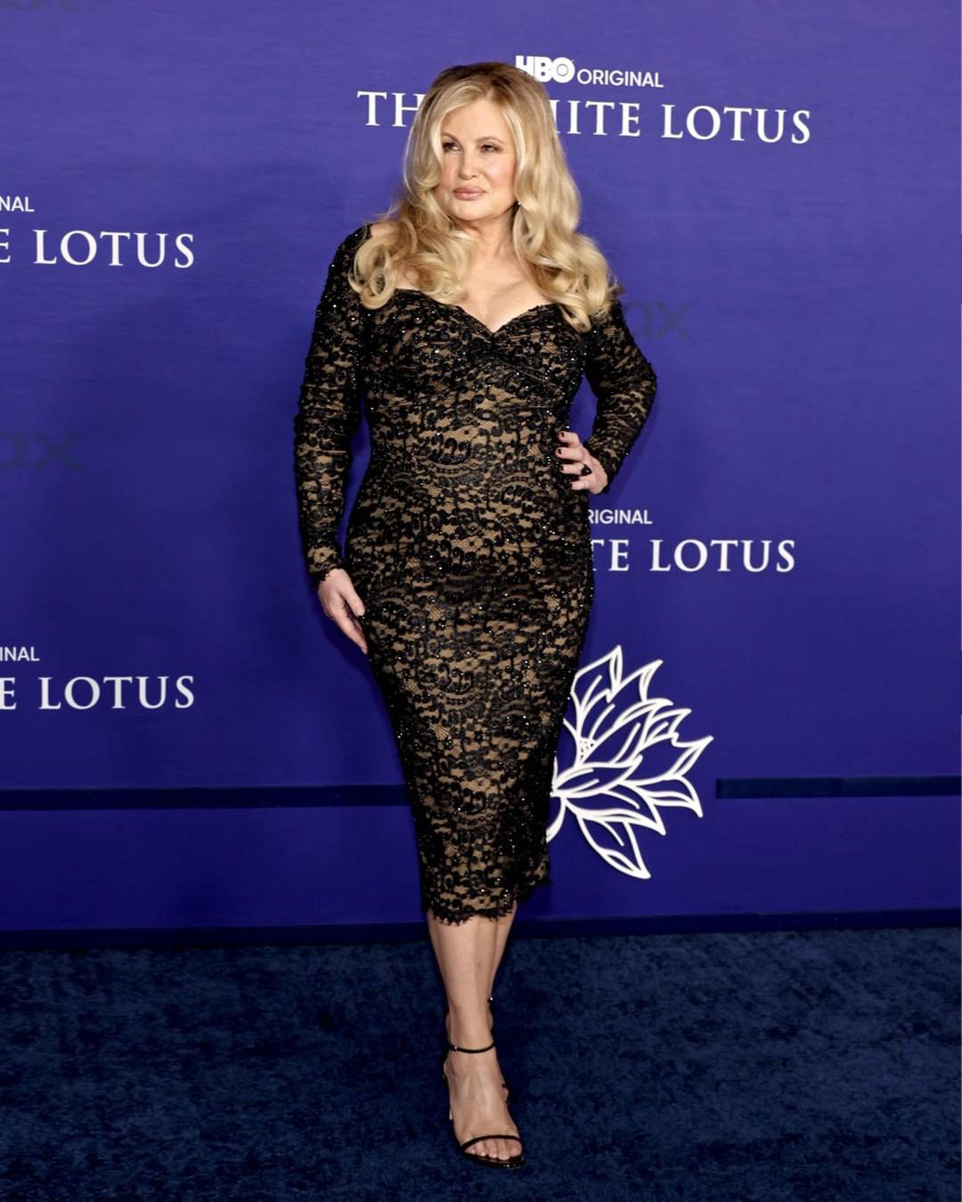 image  1 Dolce&Gabbana - #theofficialjencoolidge wore a custom black #DolceGabbana lace dress with embroidery