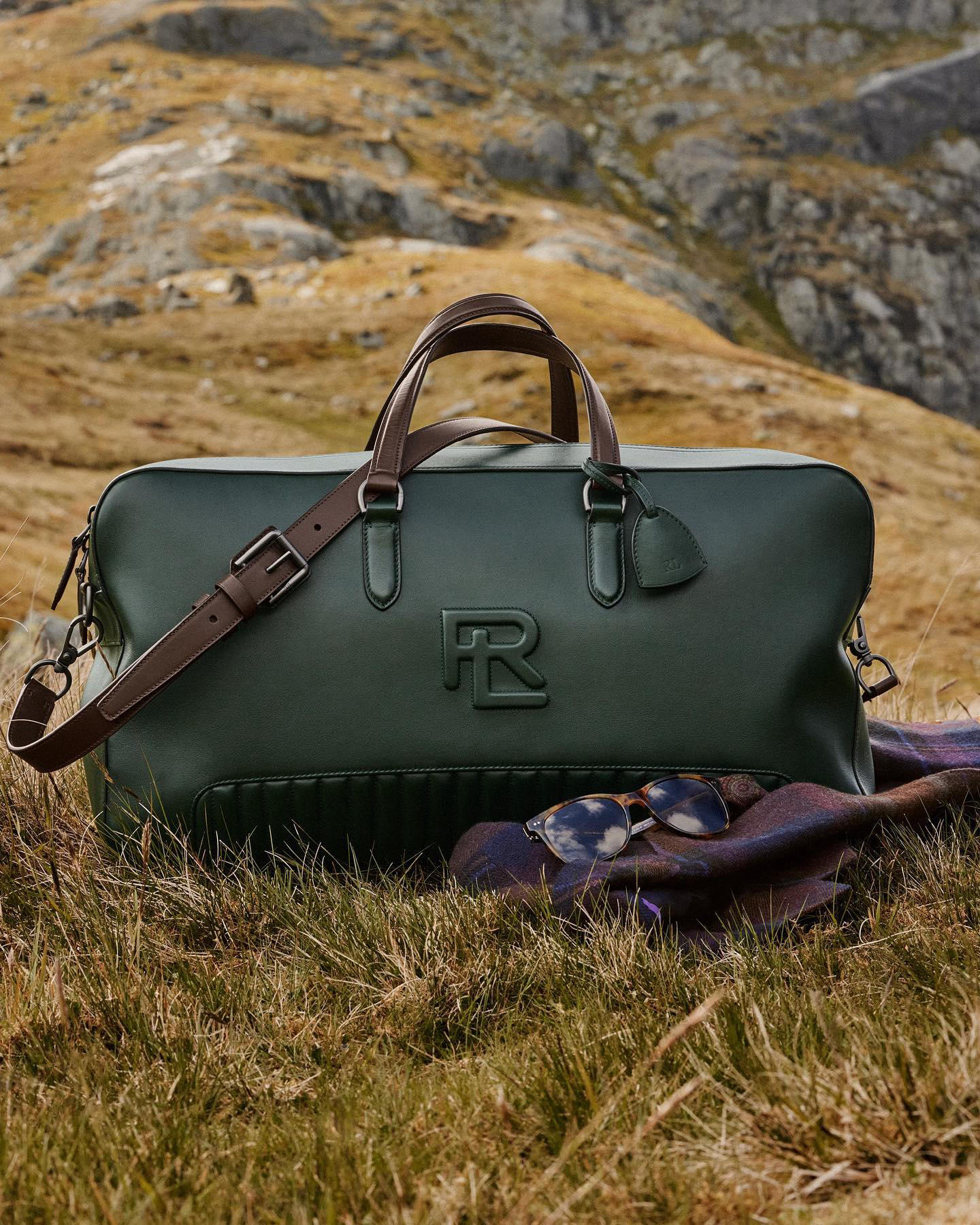 image  1 Ralph Lauren - The Quilted Leather Duffel in deep Racing Green signals #RalphLauren’s fresh interpre