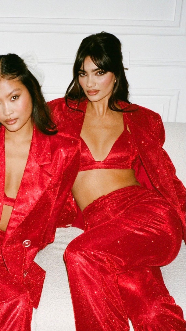 THE RED GLITTER SUIT