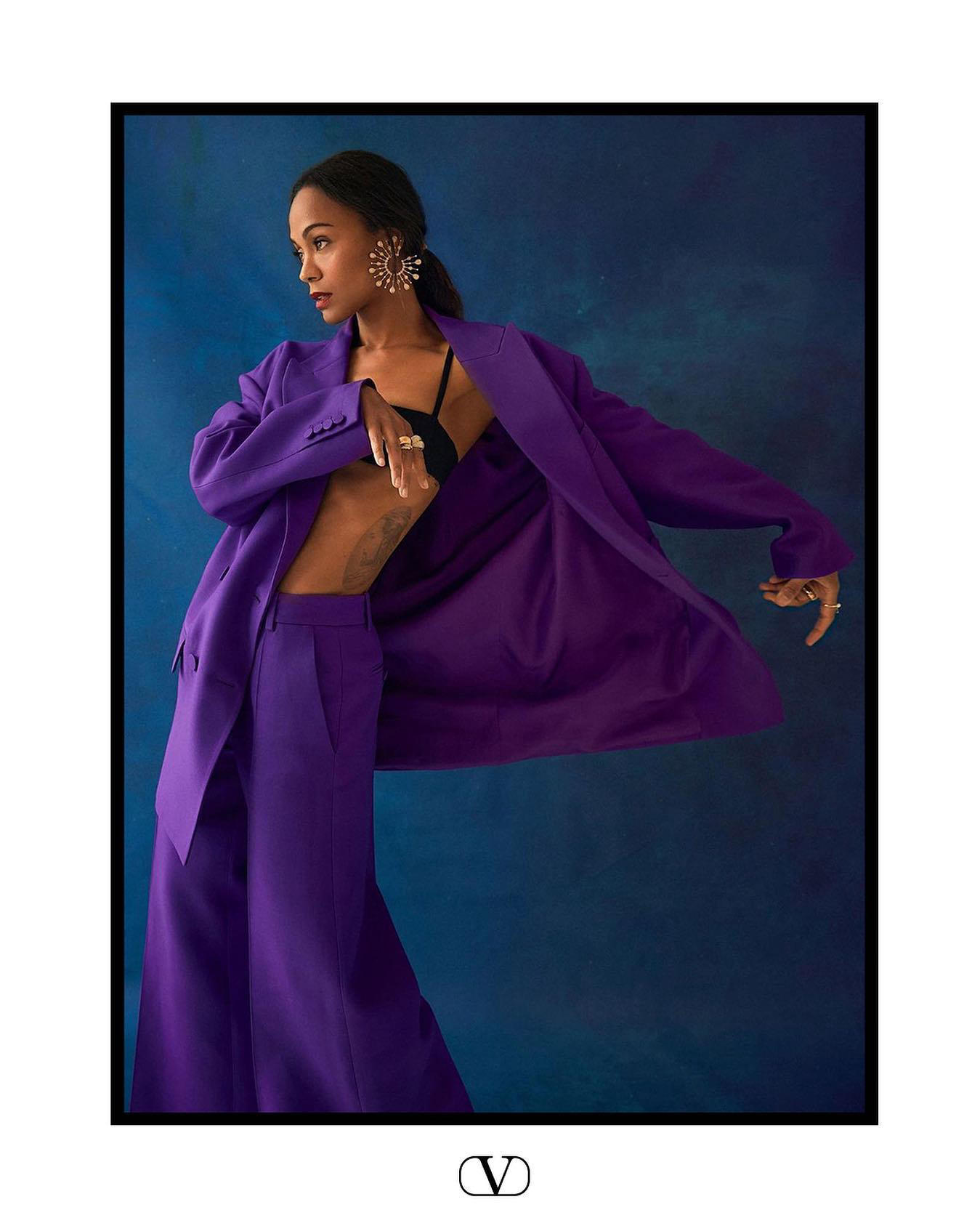 image  1 Valentino - #zoesaldana stars in #WWD wearing #ValentinoSurfaces For the magazine’s latest issue, th